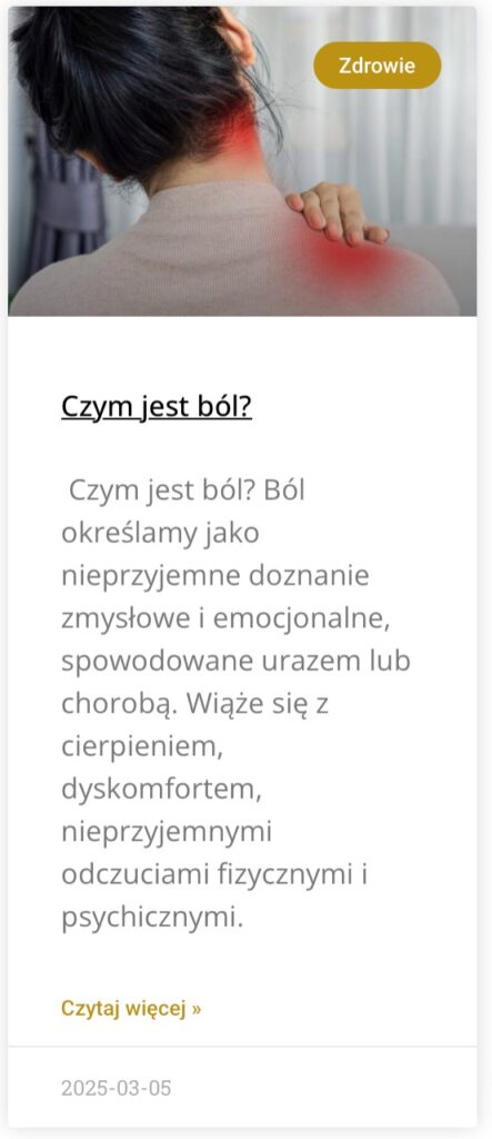 Czy jest ból