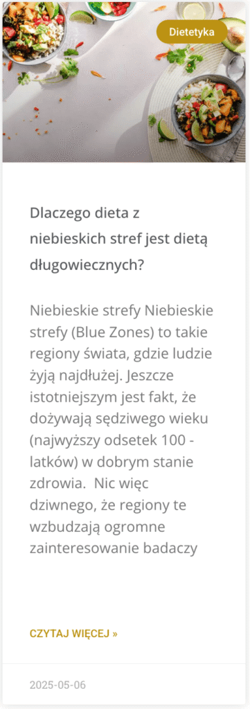 Dlaczego dieta z niebieskich stref jest dietą długowiecznych