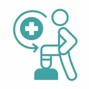 Ikona przestawiająca konsultację lekarza rehabilitacji medycznej